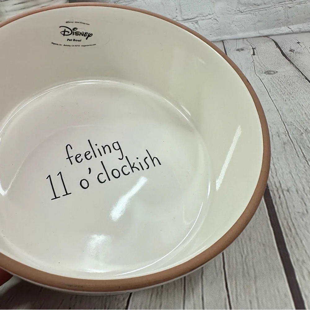 NWT rae dunn Disney Winnie the Pooh pet bowl farmhouse cottage neutral furry mom